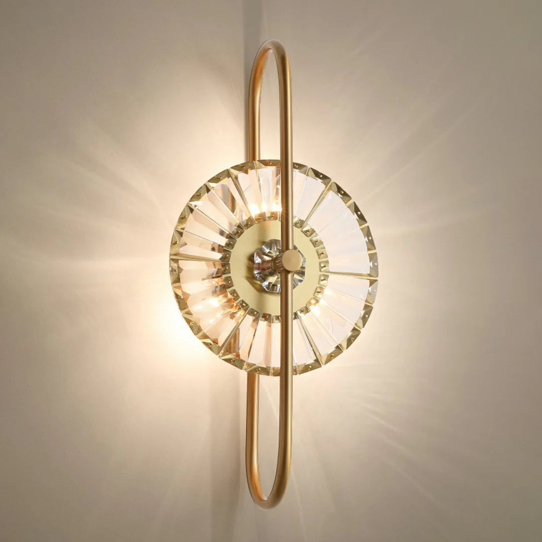 Aplique de pared cristal de girasol