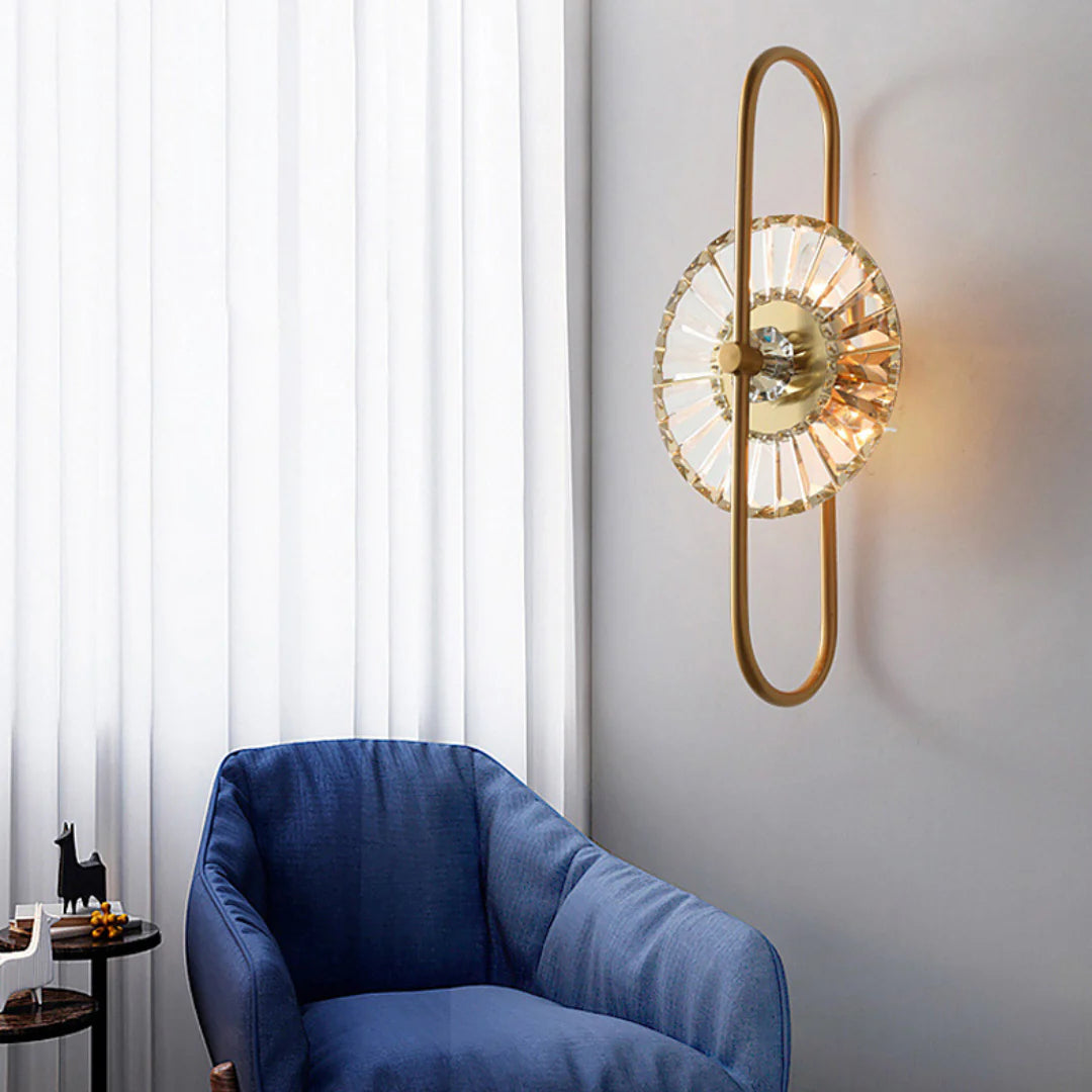 Aplique de pared cristal de girasol