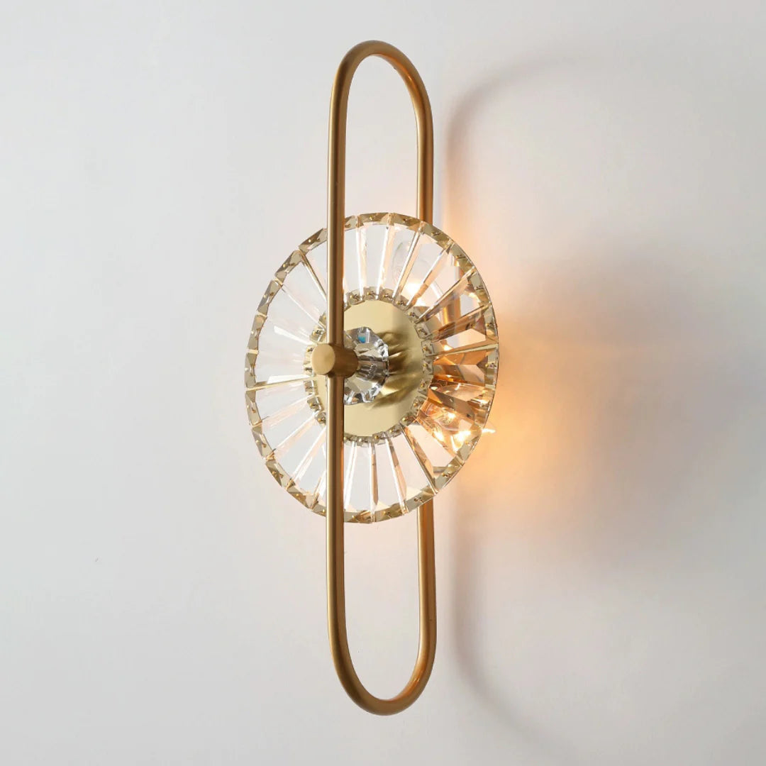Aplique de pared cristal de girasol