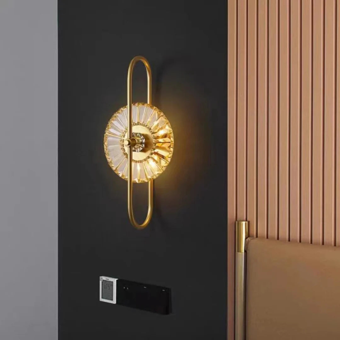 Aplique de pared cristal de girasol