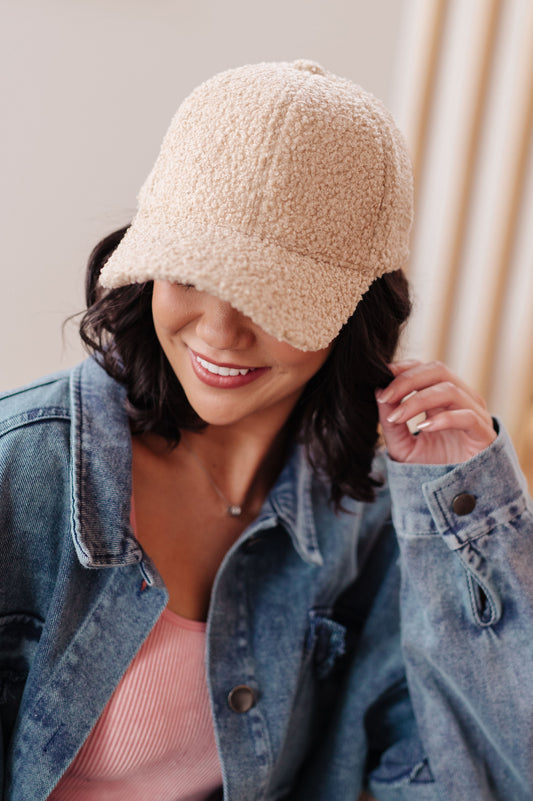 Gorra Lyla Sherpa color caqui **VENTA FINAL**