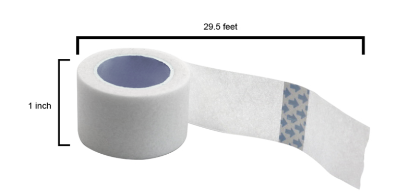 Cinta Quirúrgica de Papel Suave 1 Pulgada x 29.5 pies - Mediana - Hipoalergénica (360 unidades)