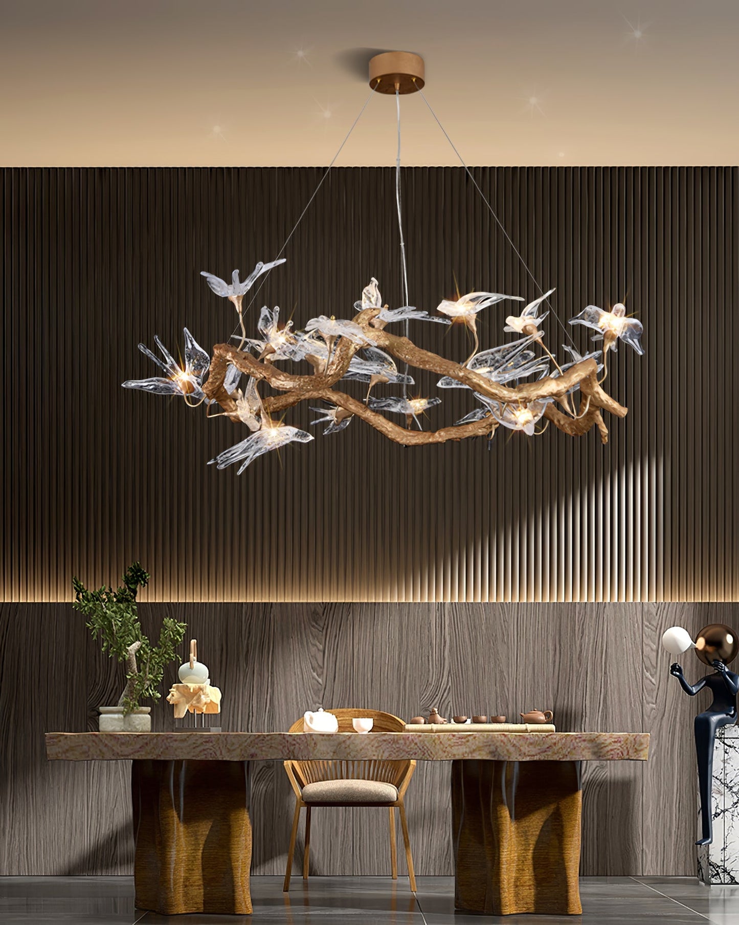 Candelabro Golondrina de Cristal