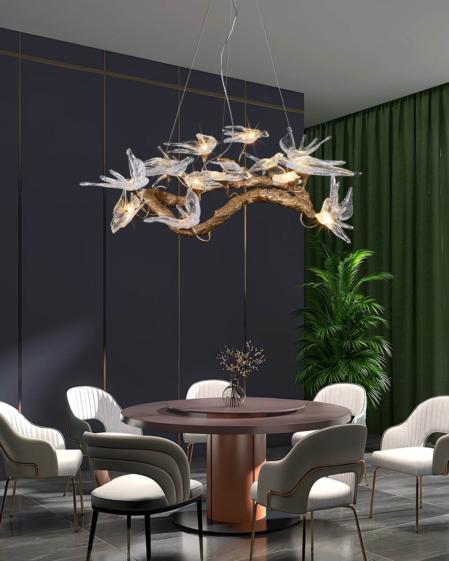 Candelabro Golondrina de Cristal