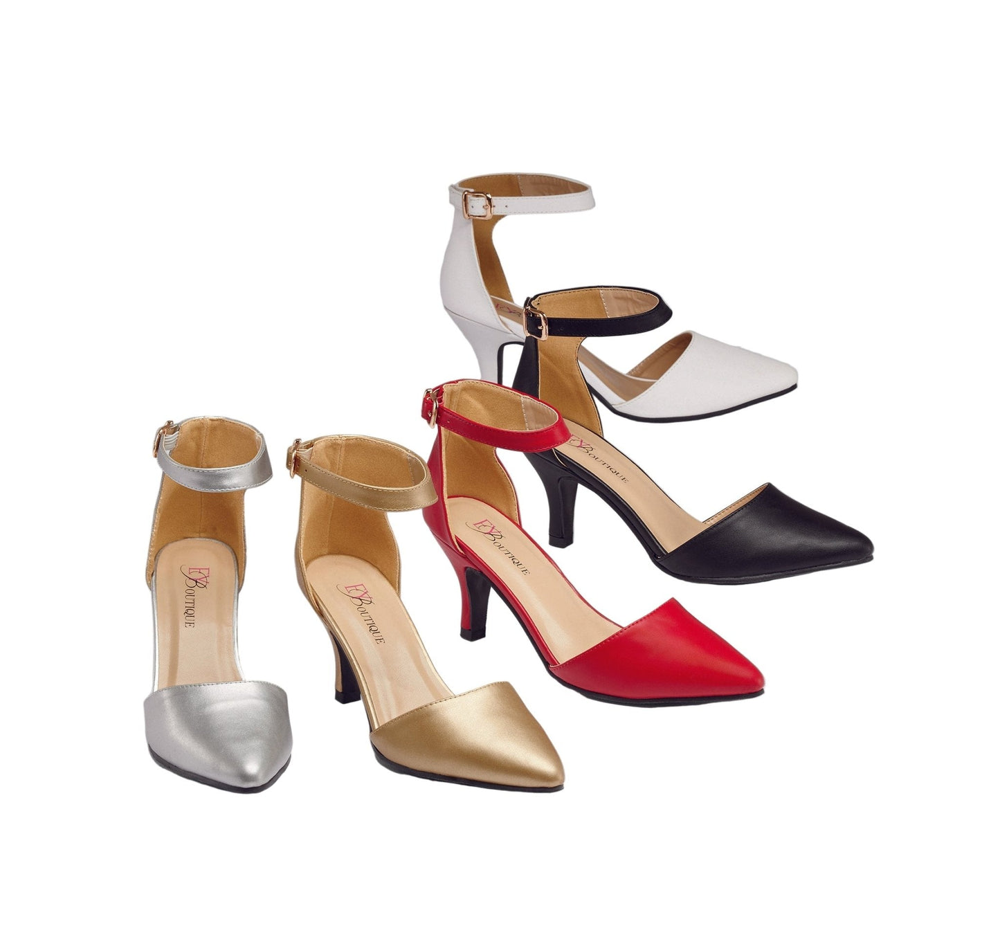 Zapato de tacón Simply Perfect con correa al tobillo de EY Boutique