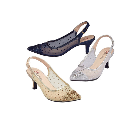 Sheer Beauty Dotted Slingback by EY Boutique