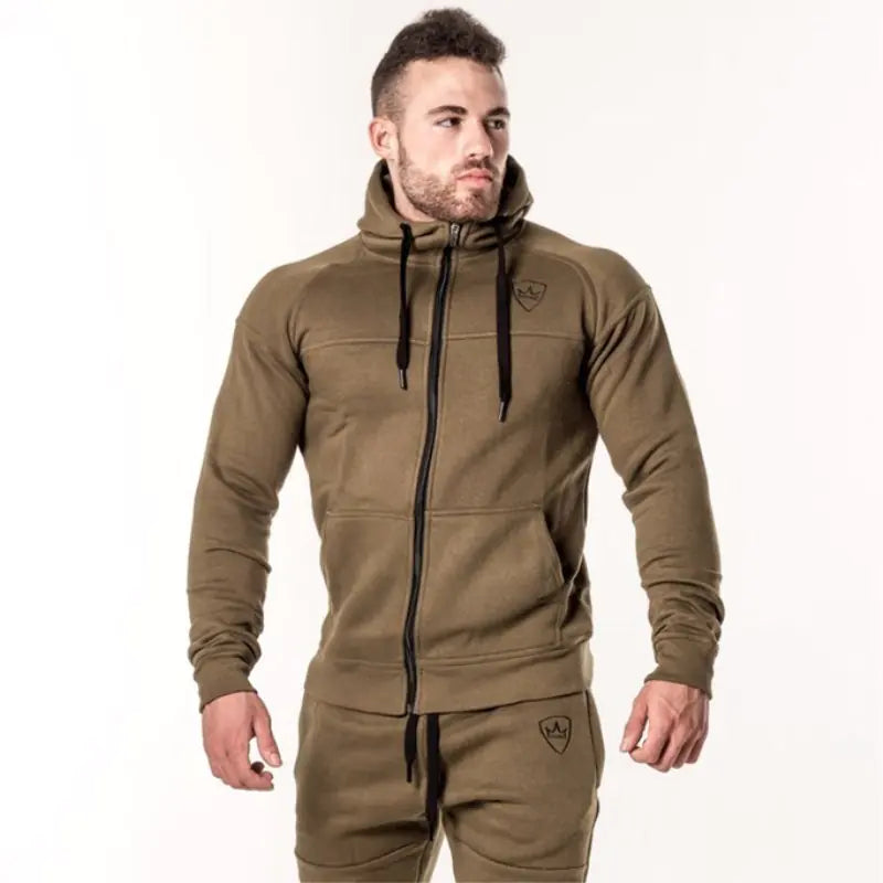 Winter Muscle Brothers Sports Hoodie Set