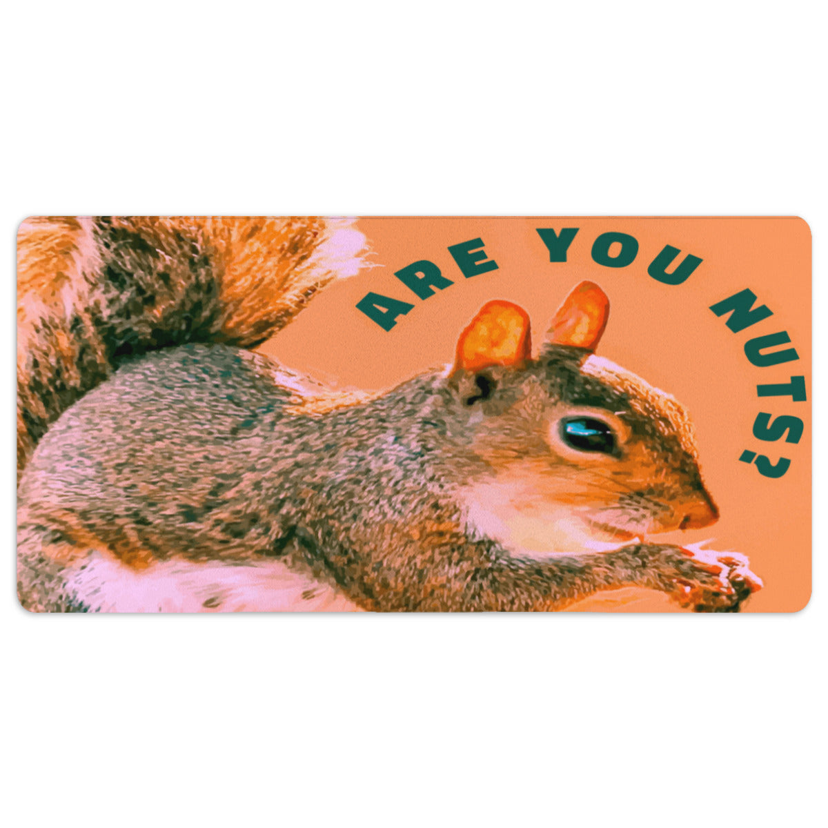 Are You Nuts Funny Squirrel Mousepad and Desk Mat - available in 2 sizes