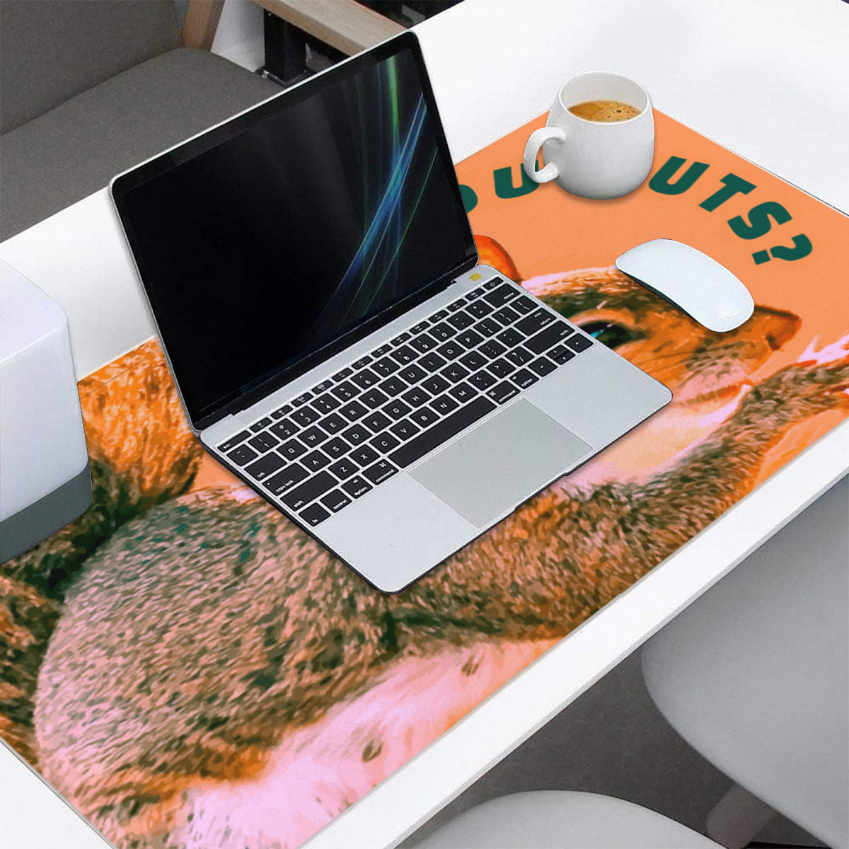 Are You Nuts Funny Squirrel Mousepad and Desk Mat - available in 2 sizes
