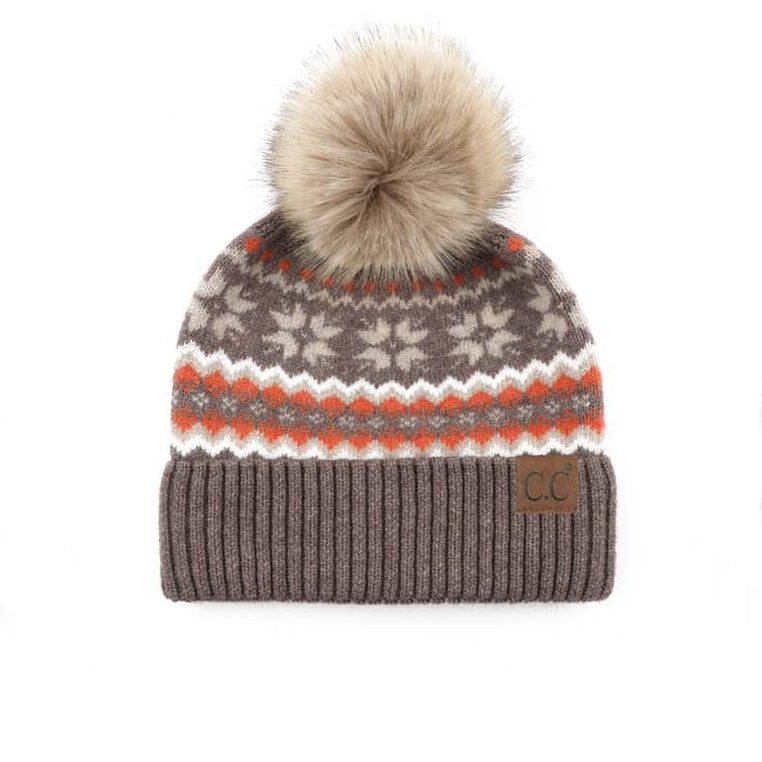 Gorro con pompón Fair Isle nórdico C.C®