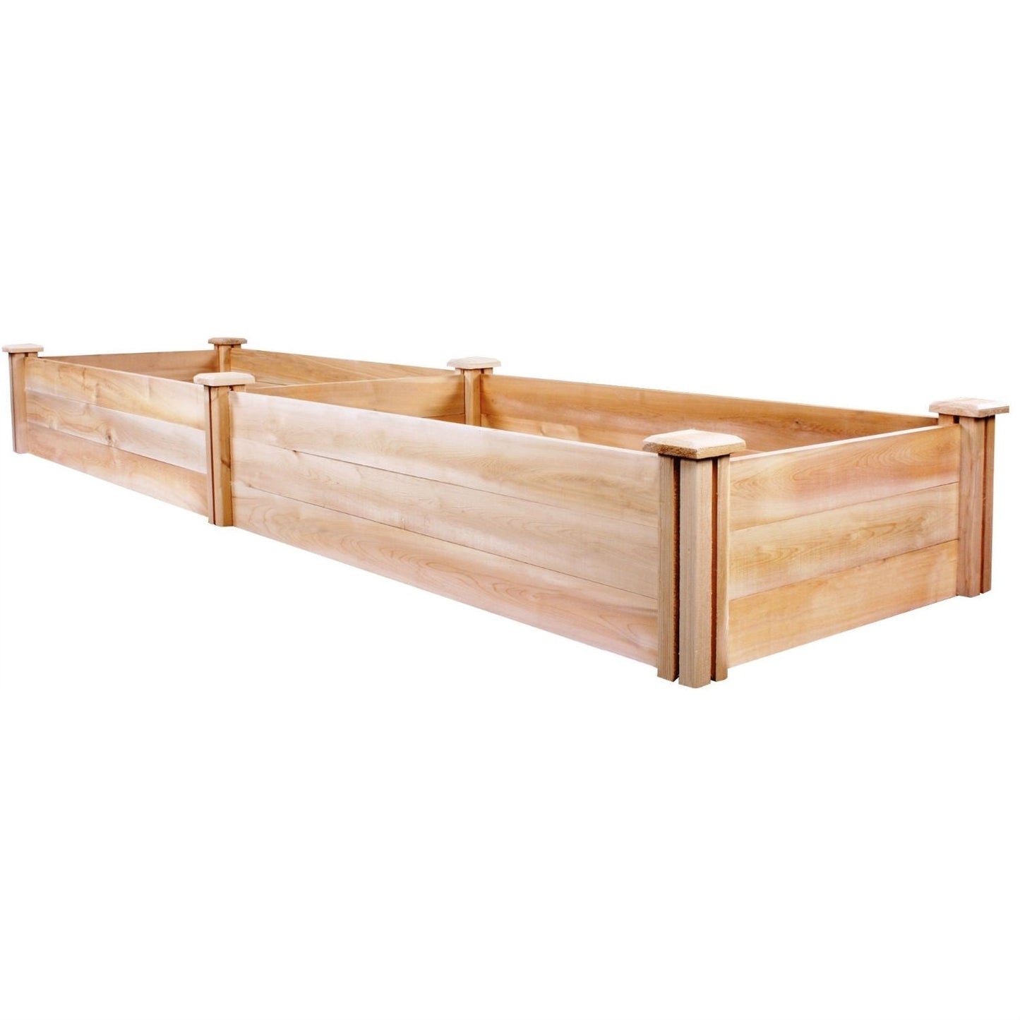 Marco de jardinera elevada de madera de cedro para exterior de 2 x 8 pies - Hecho en EE. UU.