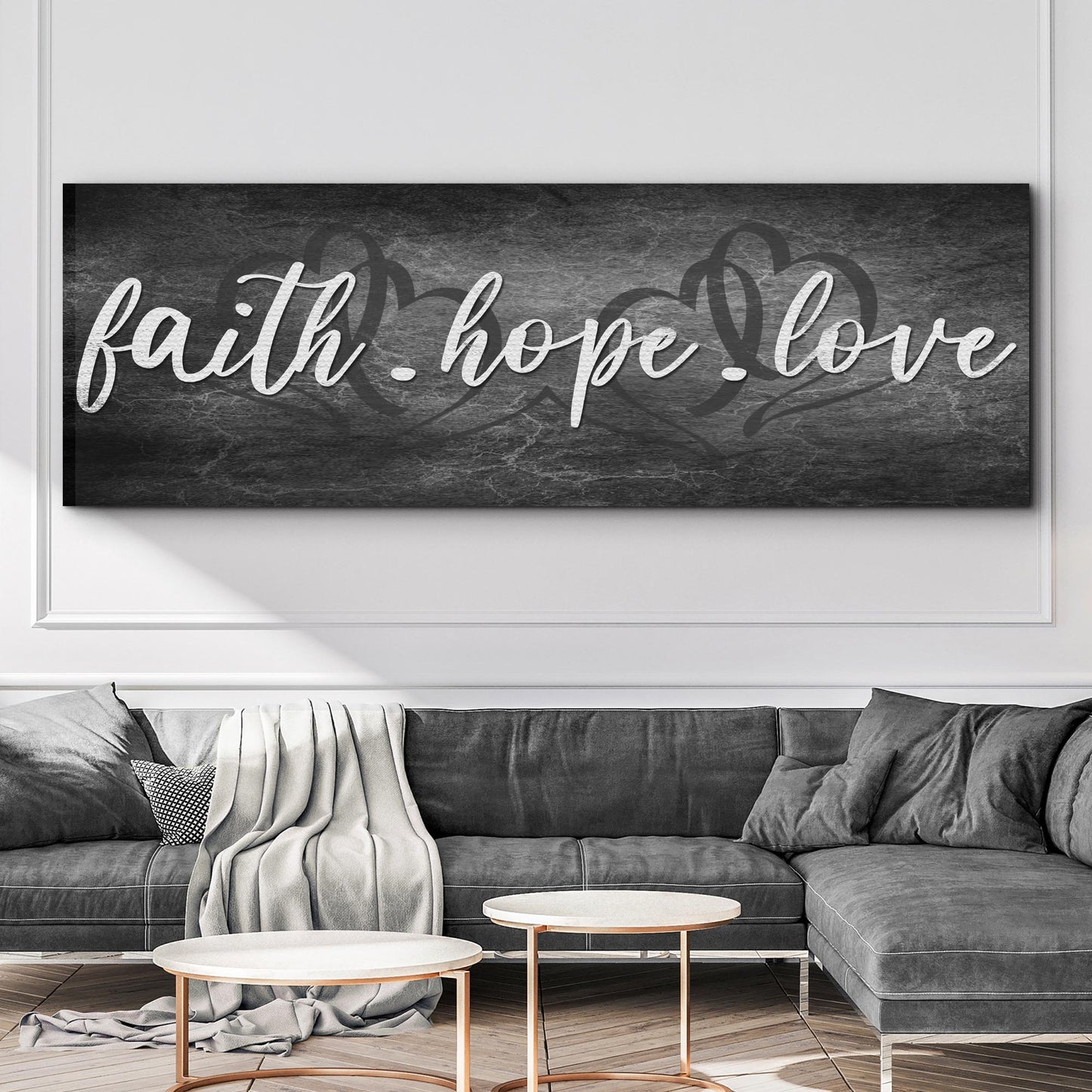 Faith, Hope, and Love Sign - Essential Christian Wall Art , Christian Home Decor, religious artwork