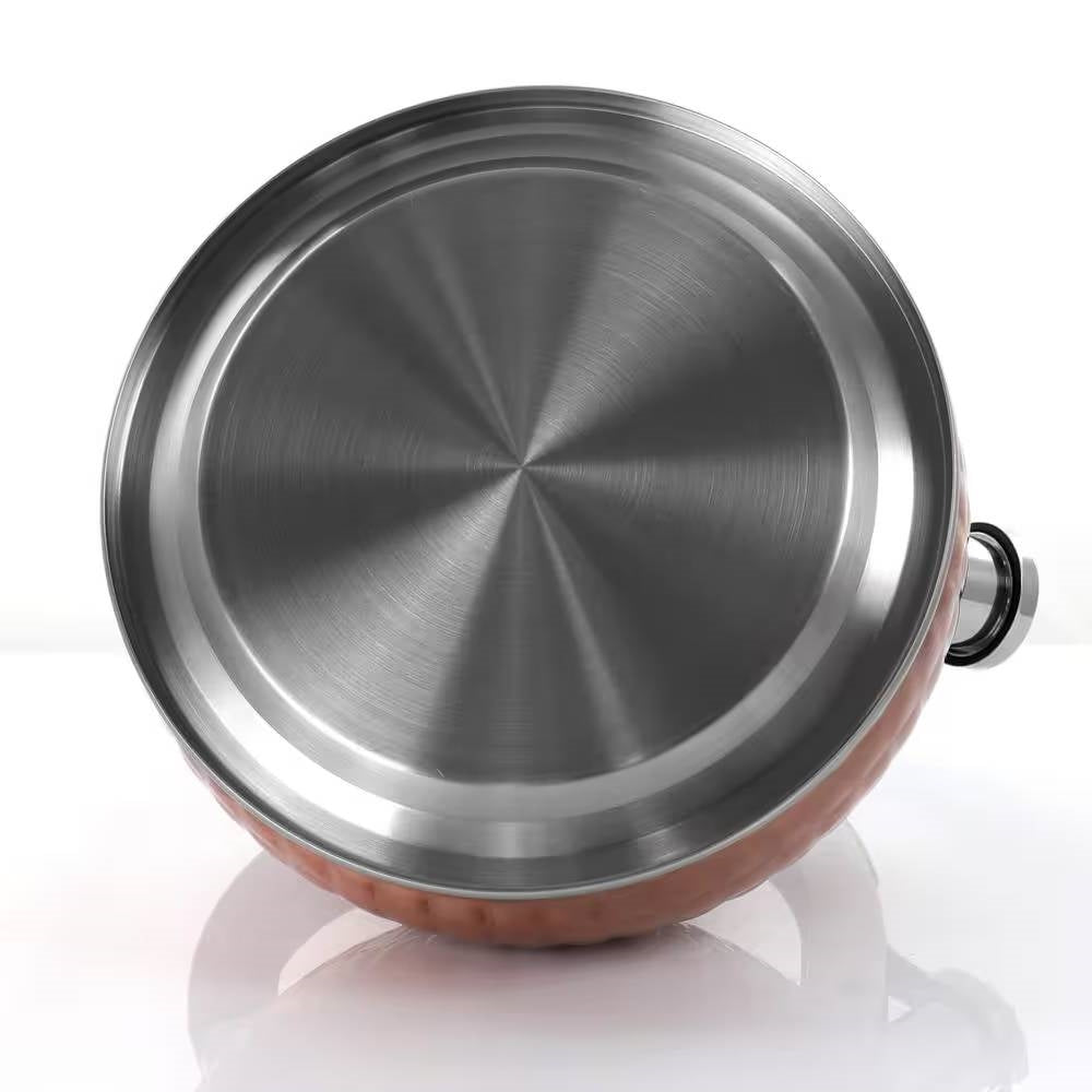 Hervidor de té silbante de acero inoxidable de 3 litros en cobre