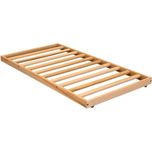 Base de cama nido doble de madera maciza con ruedas - Hecho en EE. UU.