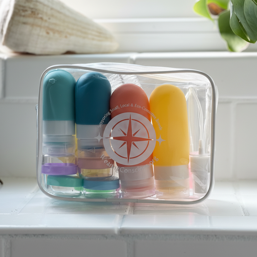 The EASY PACK TSA-Approved Reusable Silicone Travel Bottles Set with Case – 16 pcs