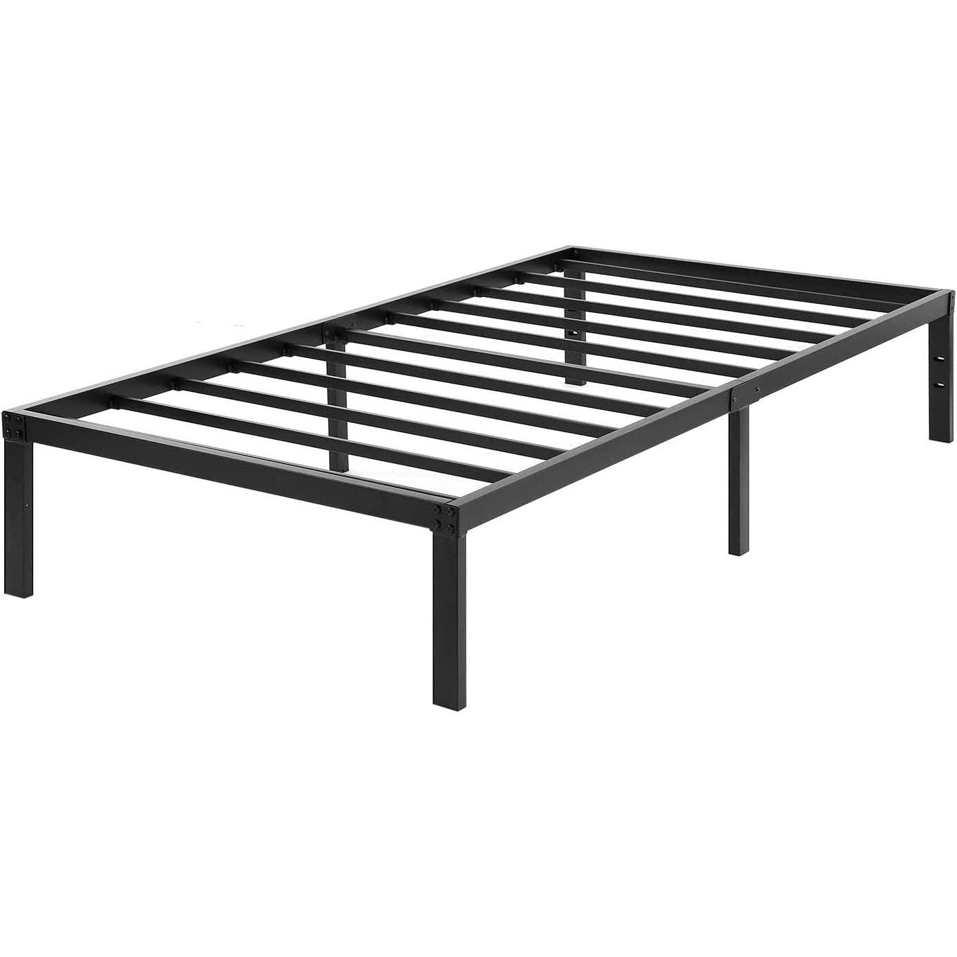Base de cama de metal resistente de 16 pulgadas tamaño individual con capacidad de peso de 3,000 lbs