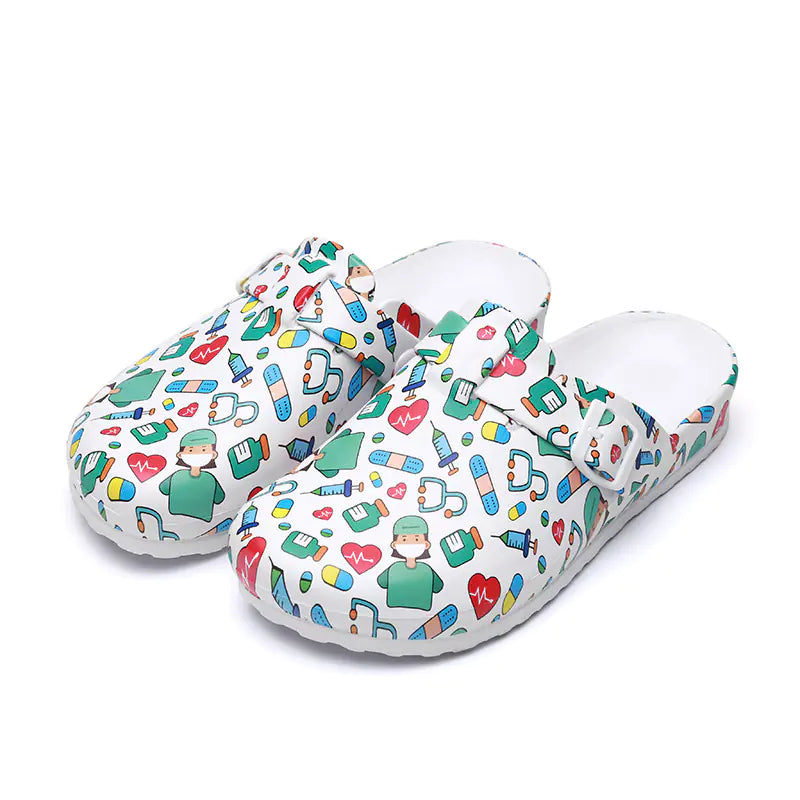 Zapatos de enfermera de dibujos animados para mujer