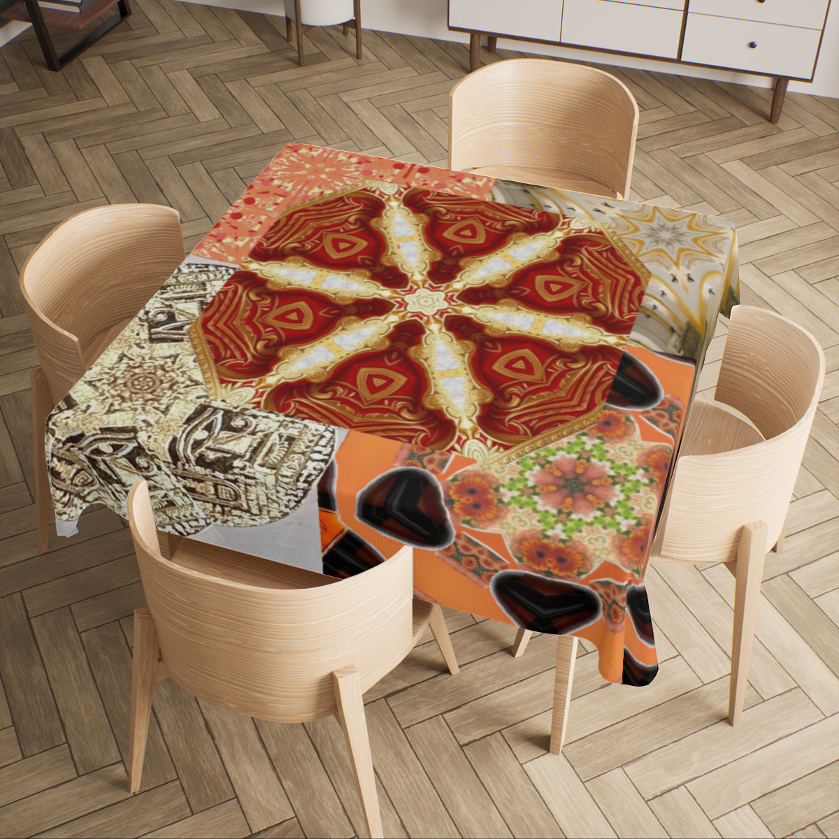 Heritage Revival Quilt Design Square Tablecloth - 2 sizes available