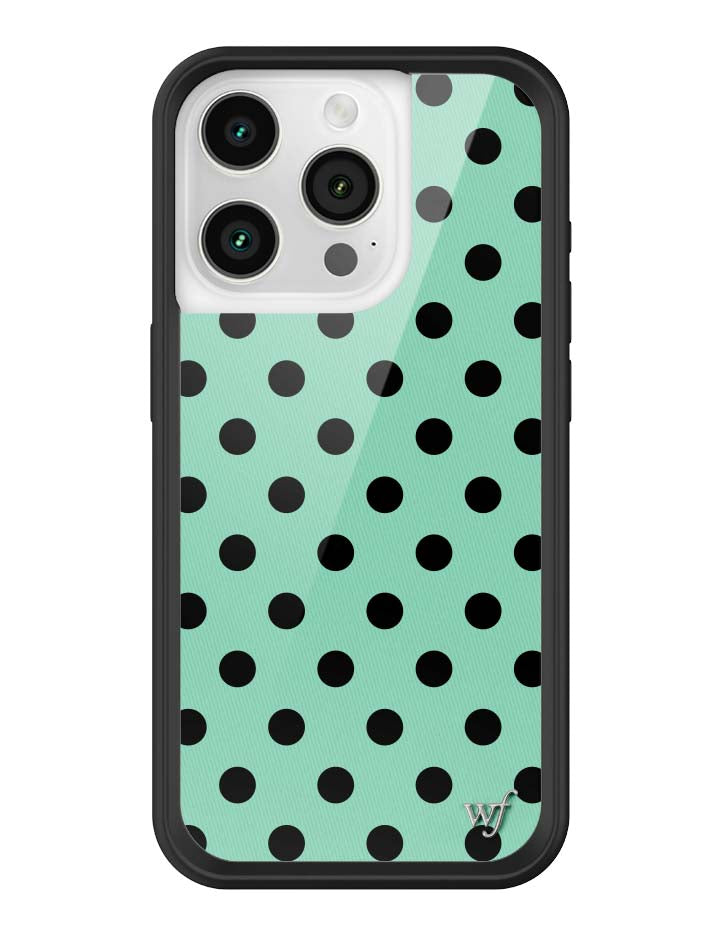 Polka Dot | Turquoise and Black iPhone Case