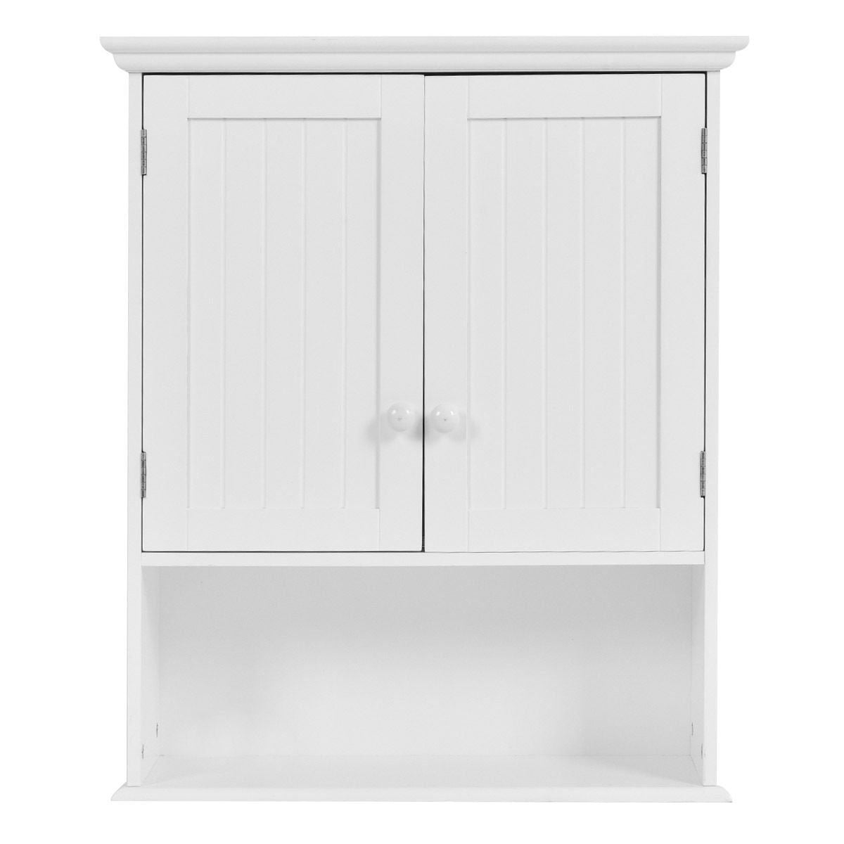 Gabinete de baño blanco para montar en la pared con estante de almacenamiento