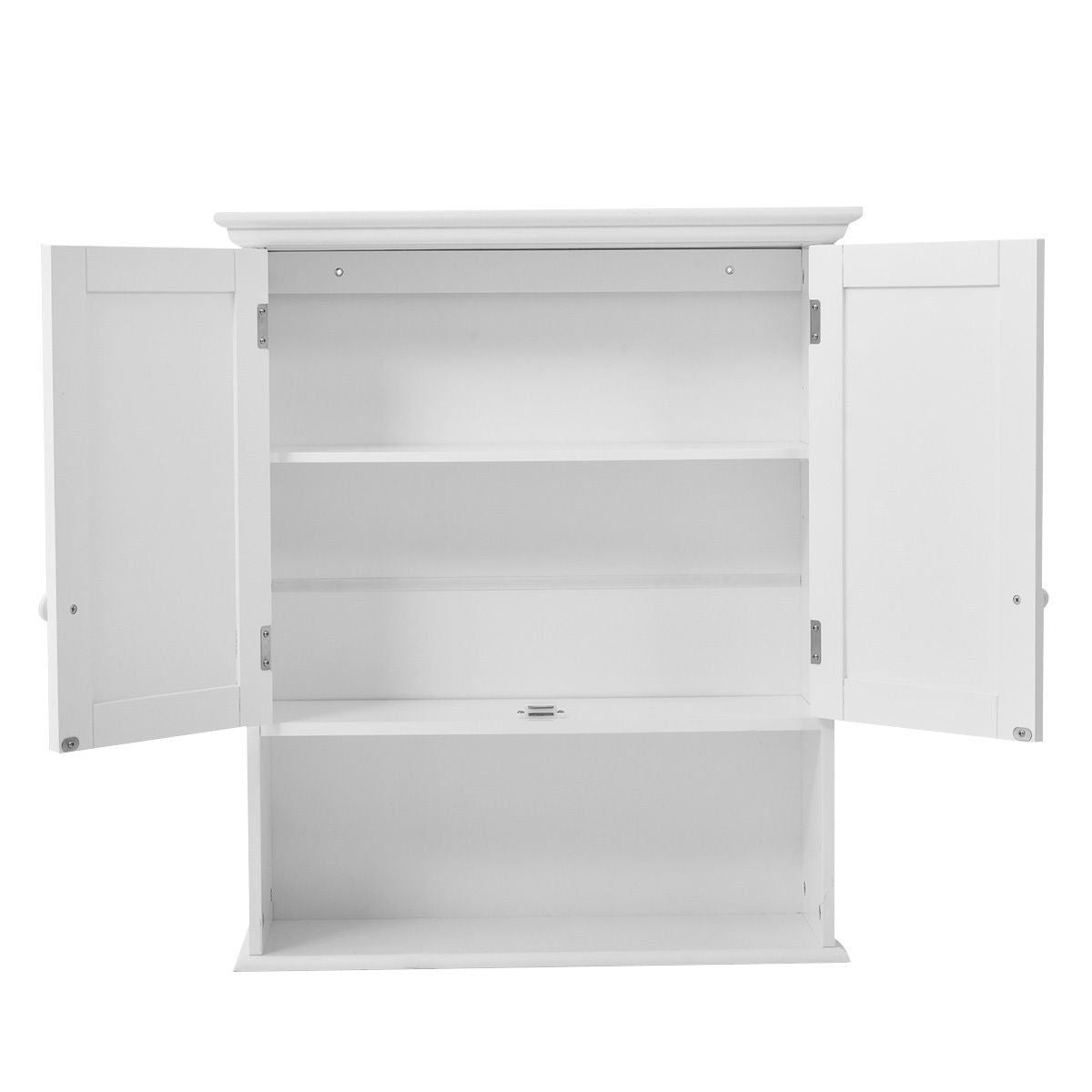 Gabinete de baño blanco para montar en la pared con estante de almacenamiento