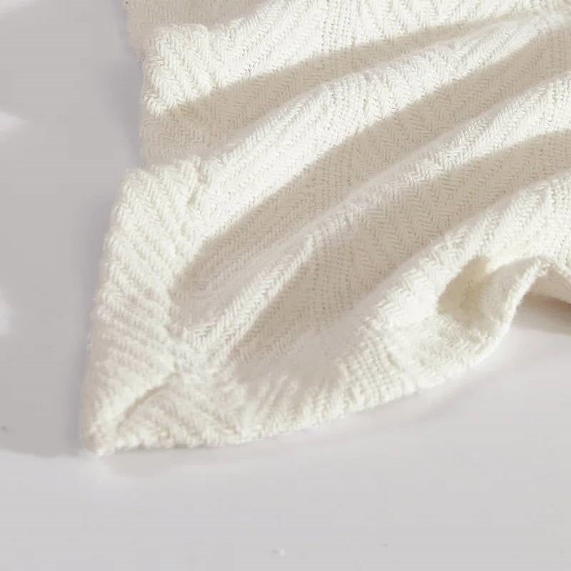 Manta Individual Crema Hueso Ligera 100 % Algodón - Lavable a Máquina