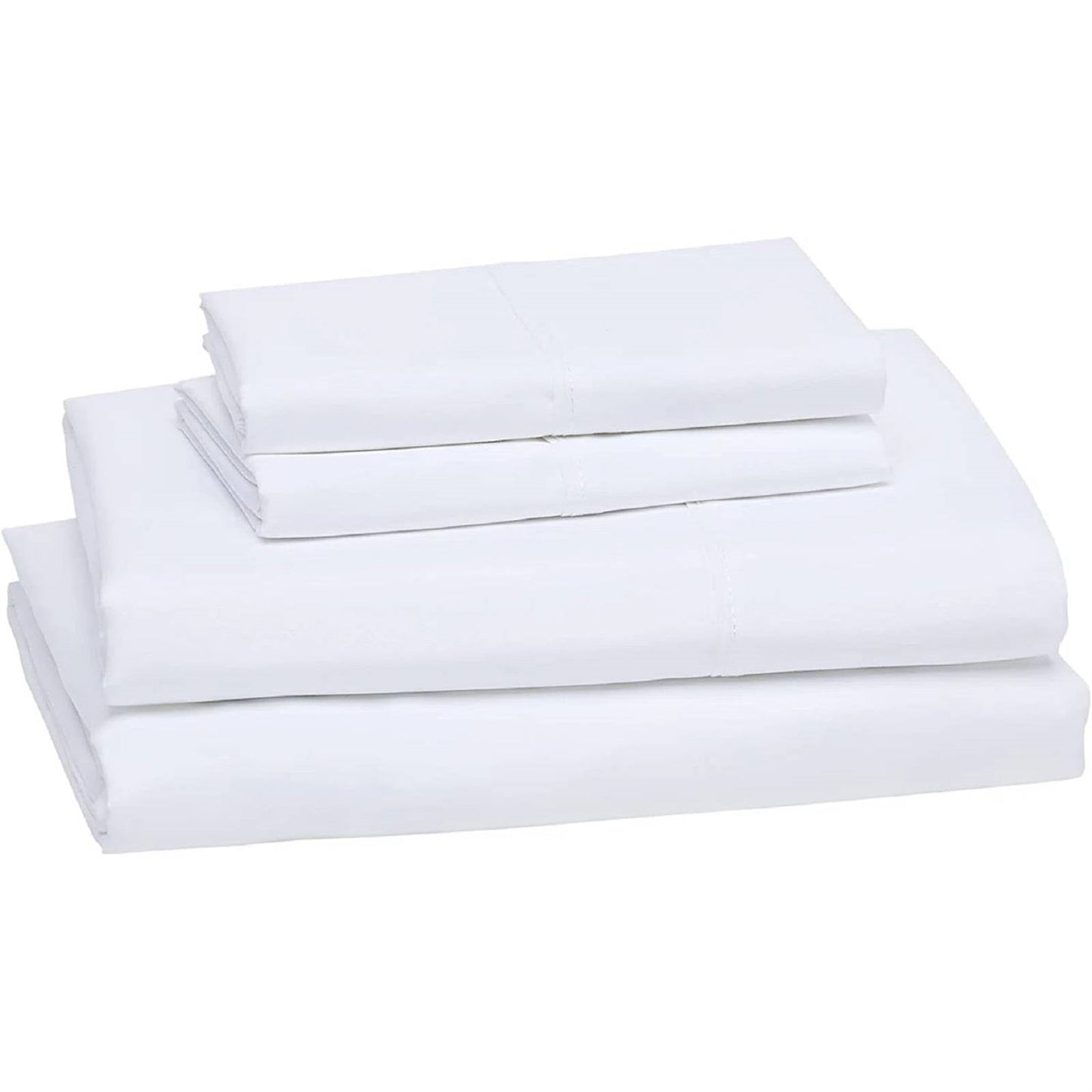 Juego de sábanas Twin de 3 piezas, 100 % algodón egipcio de 1000 hilos - Blanco