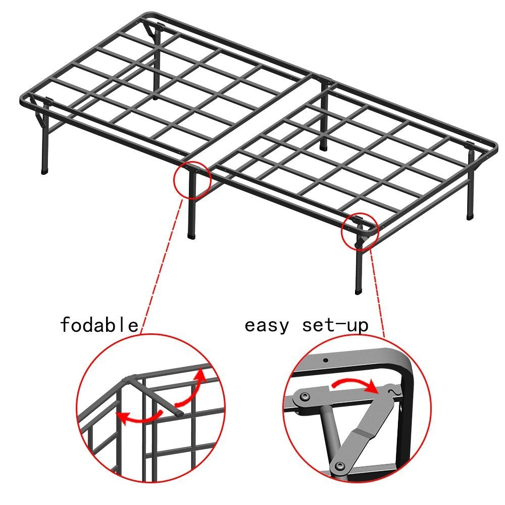 Base de cama de plataforma de metal plegable de alta resistencia Twin XL