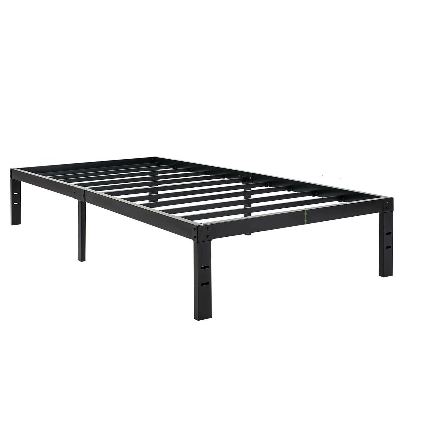Base de cama Twin XL para dormitorio universitario, de metal negro, de alta resistencia, tipo plataforma