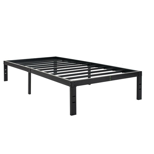 Base de cama Twin XL para dormitorio universitario, de metal negro, de alta resistencia, tipo plataforma