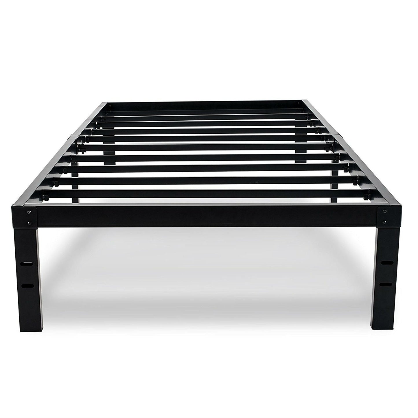 Base de cama Twin XL para dormitorio universitario, de metal negro, de alta resistencia, tipo plataforma