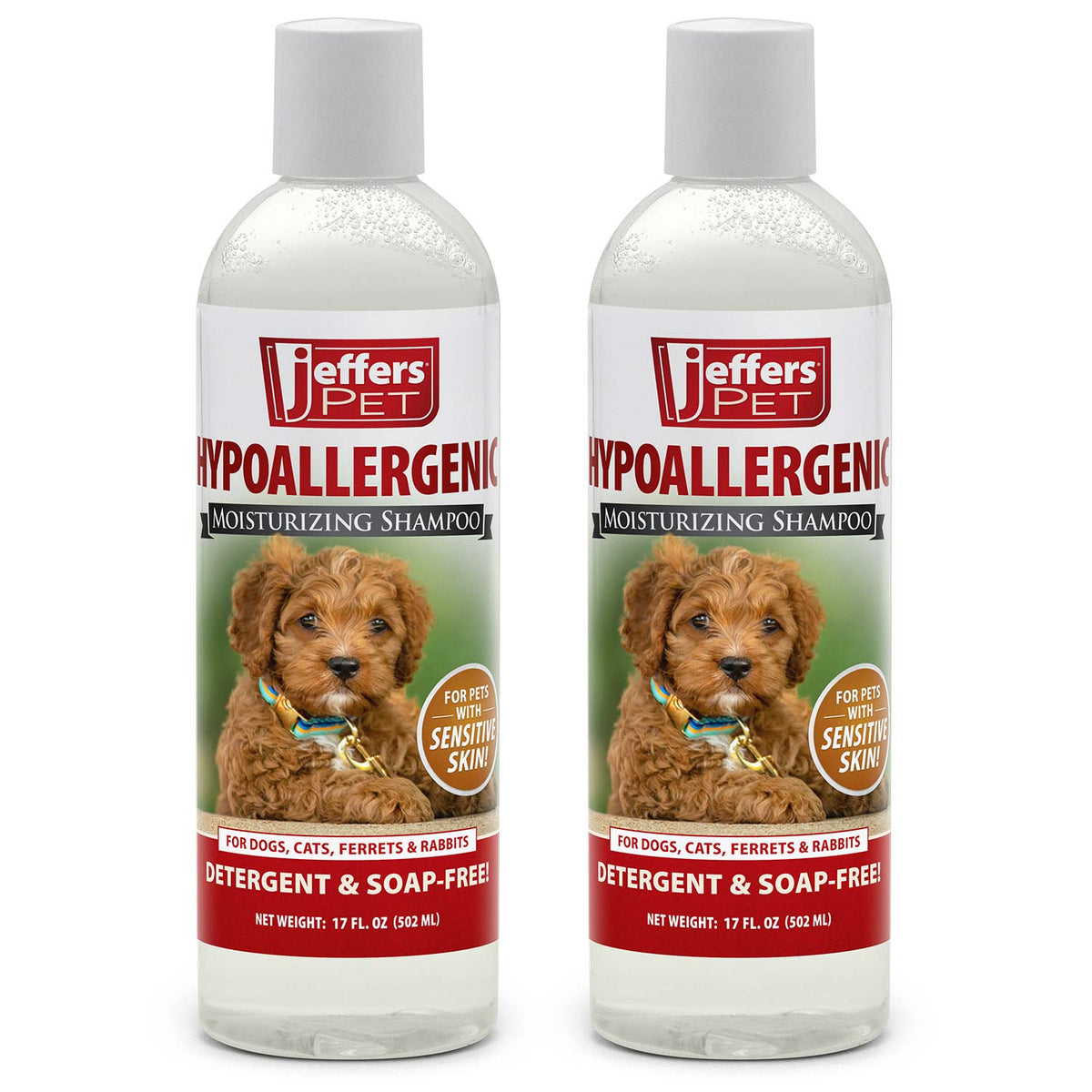 Champú hidratante hipoalergénico para mascotas Jeffers para pieles sensibles