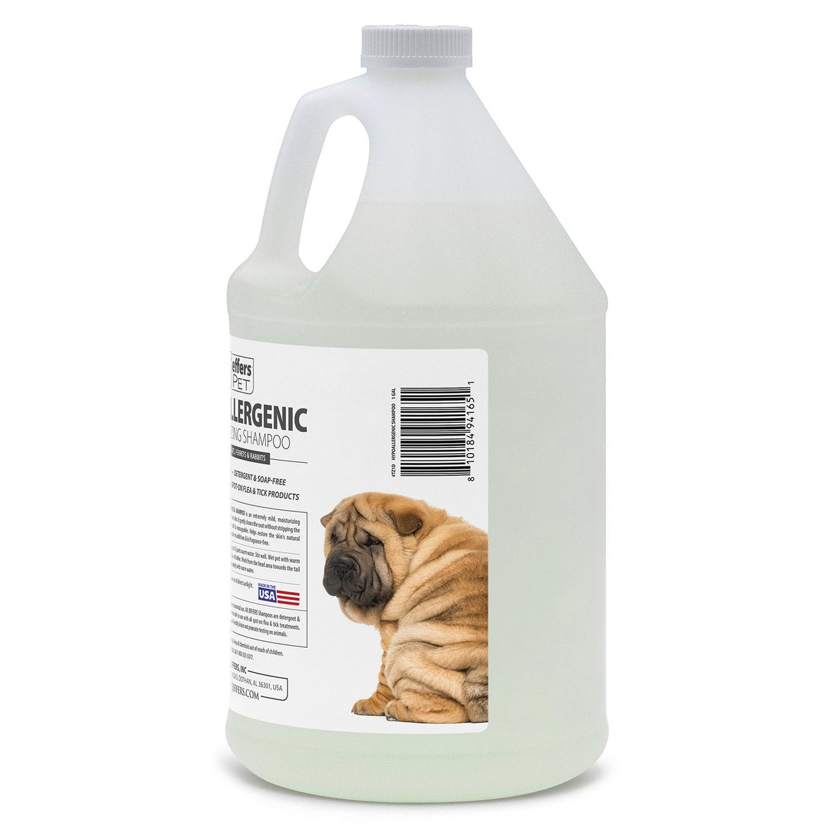 Champú hidratante hipoalergénico para mascotas Jeffers para pieles sensibles