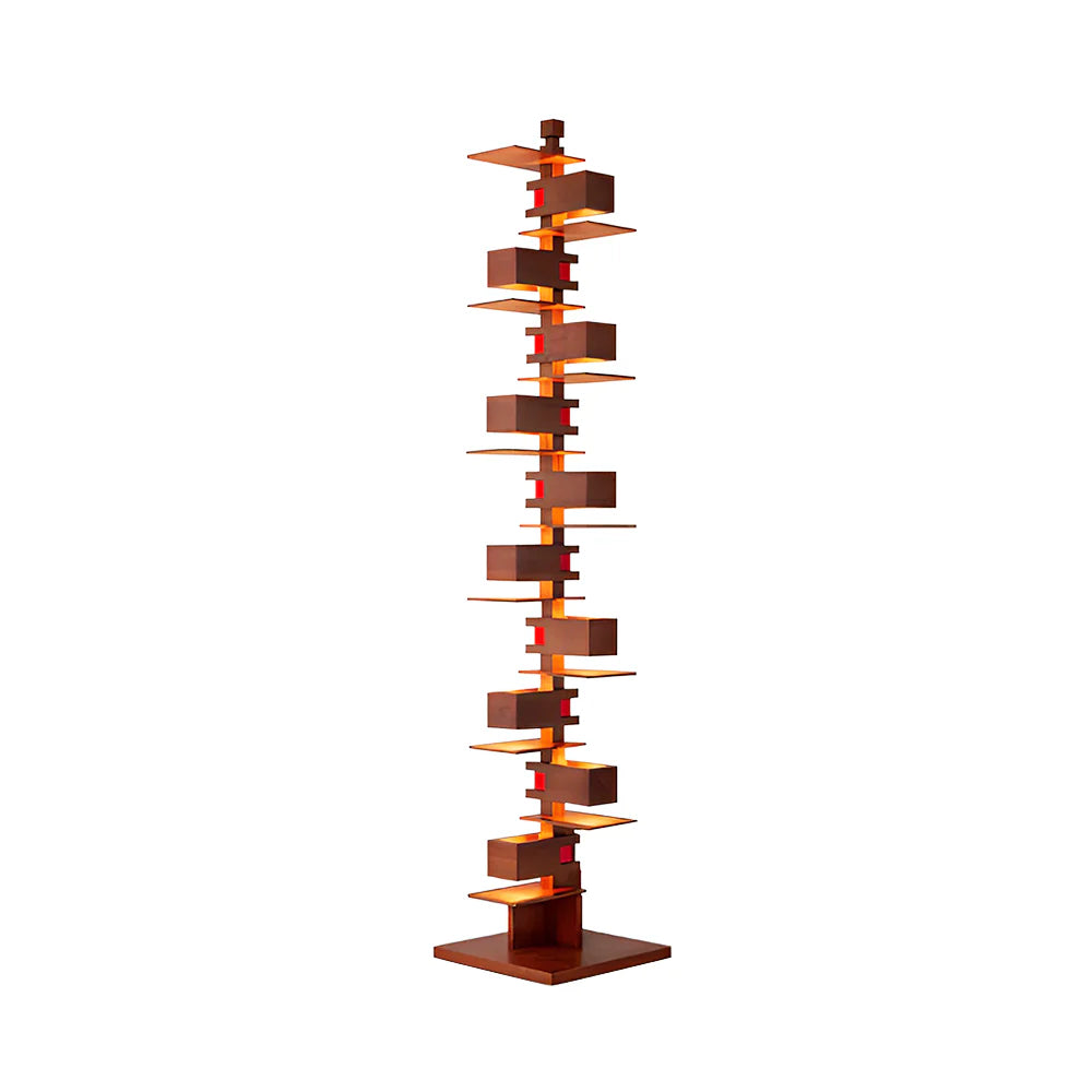 Lámpara de pie apilable Taliesin Wood