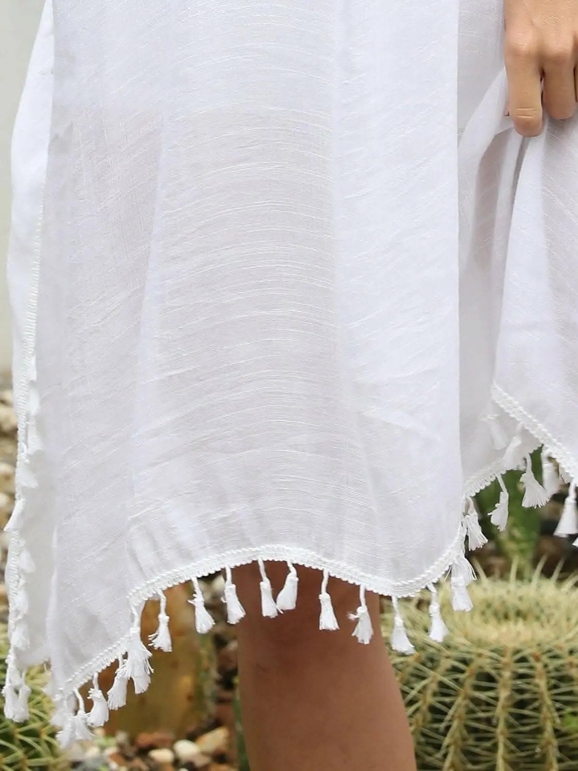 T-Shirts Trendsi just arrived - Tassel sheer beach cover-up