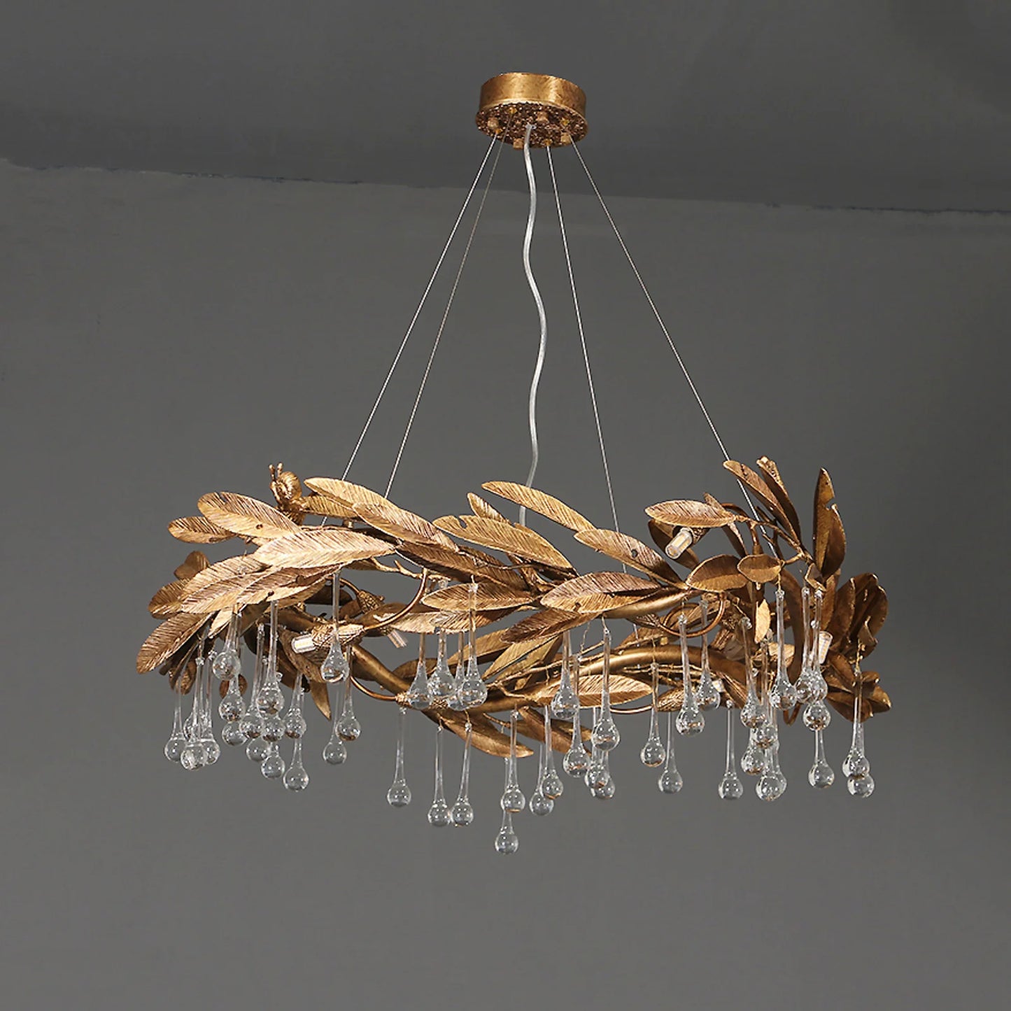 Candelabro Lágrima de Cristal con Aspas
