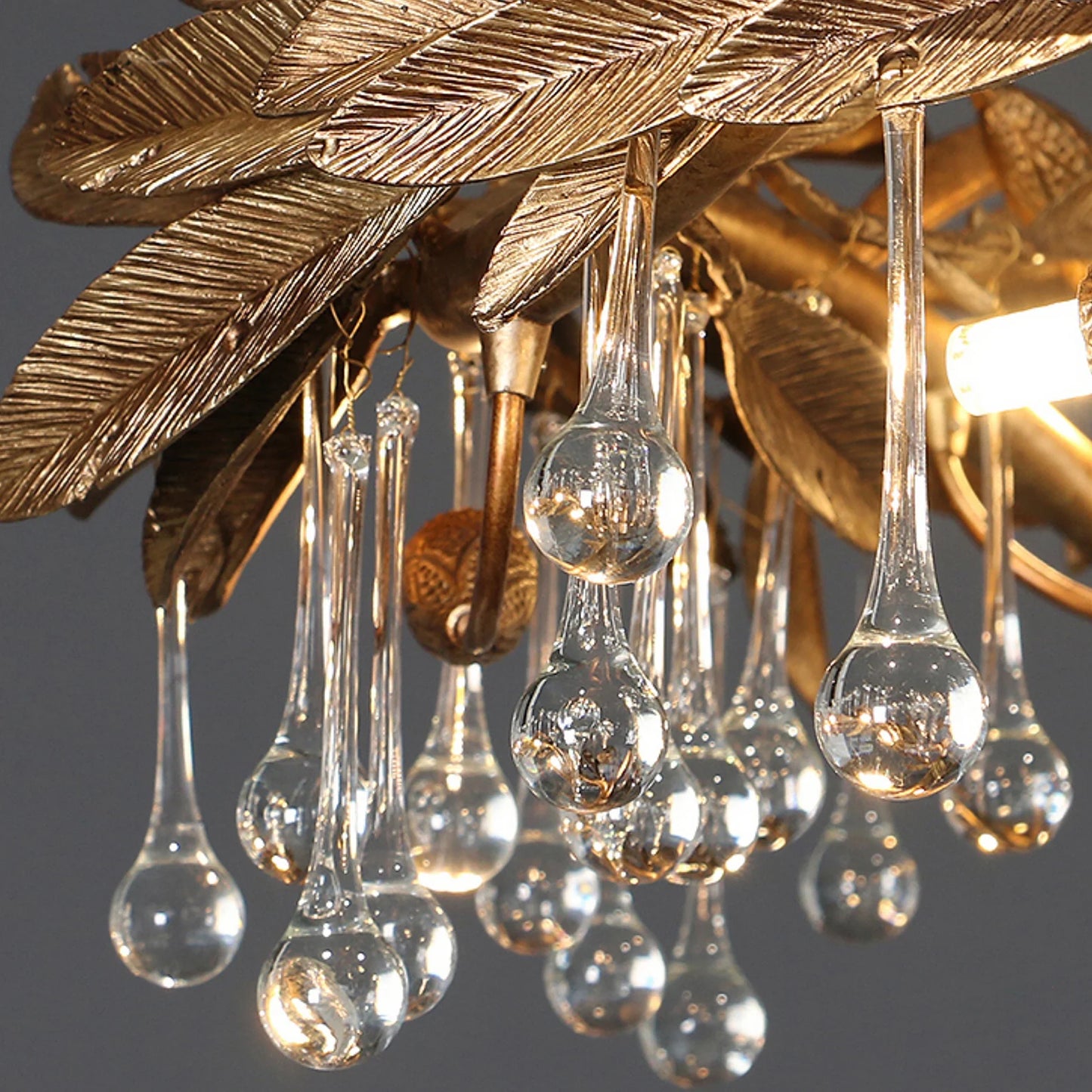 Candelabro Lágrima de Cristal con Aspas