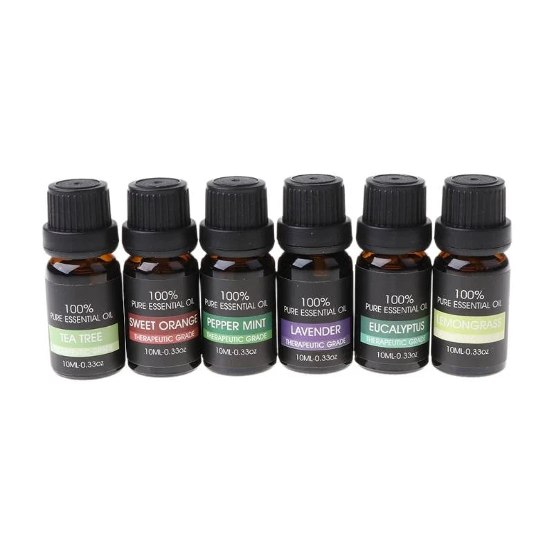 Set de 6 aceites esenciales 100% puros de grado terapéutico