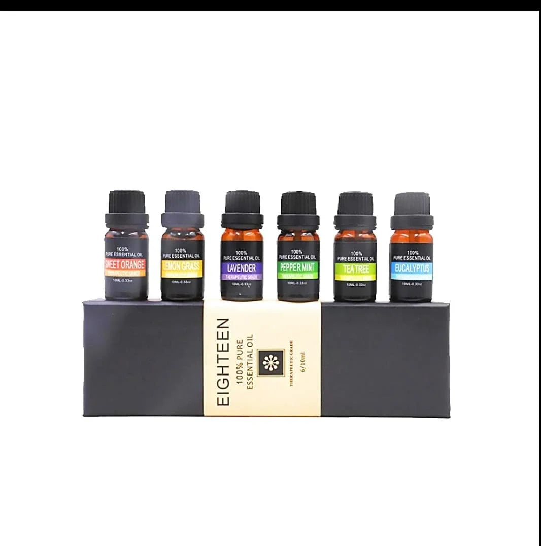 Set de 6 aceites esenciales 100% puros de grado terapéutico