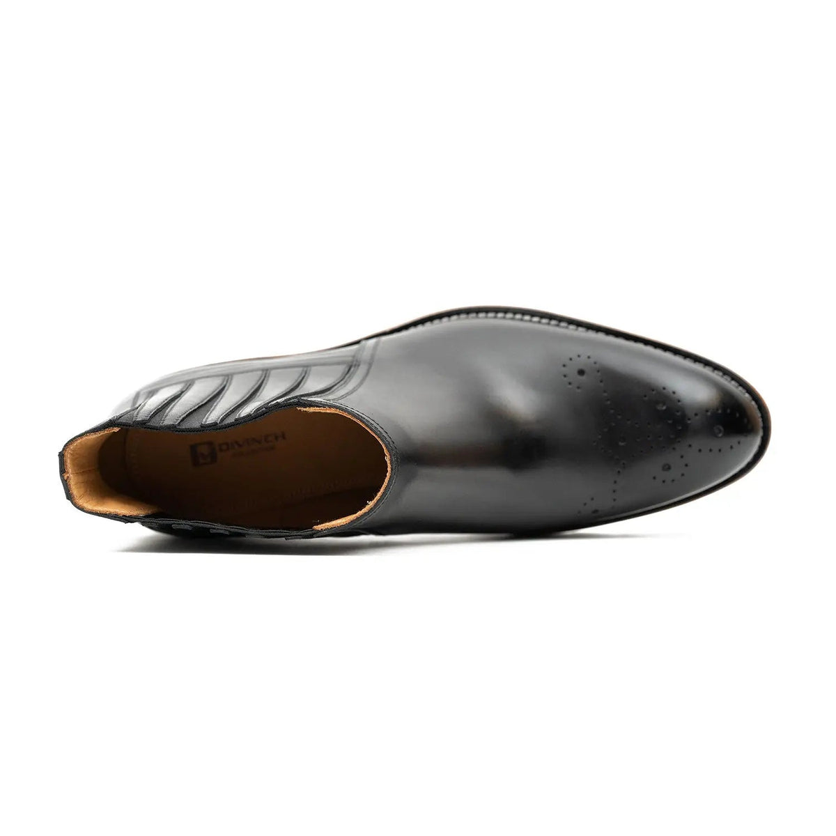 Black Calf Leather Chelsea Boots