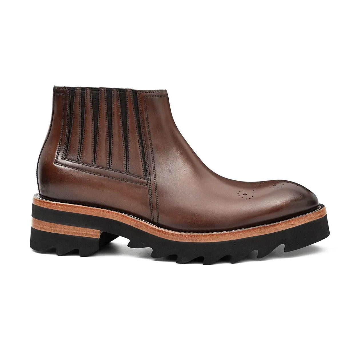 Brown Calf Leather Chelsea Boots