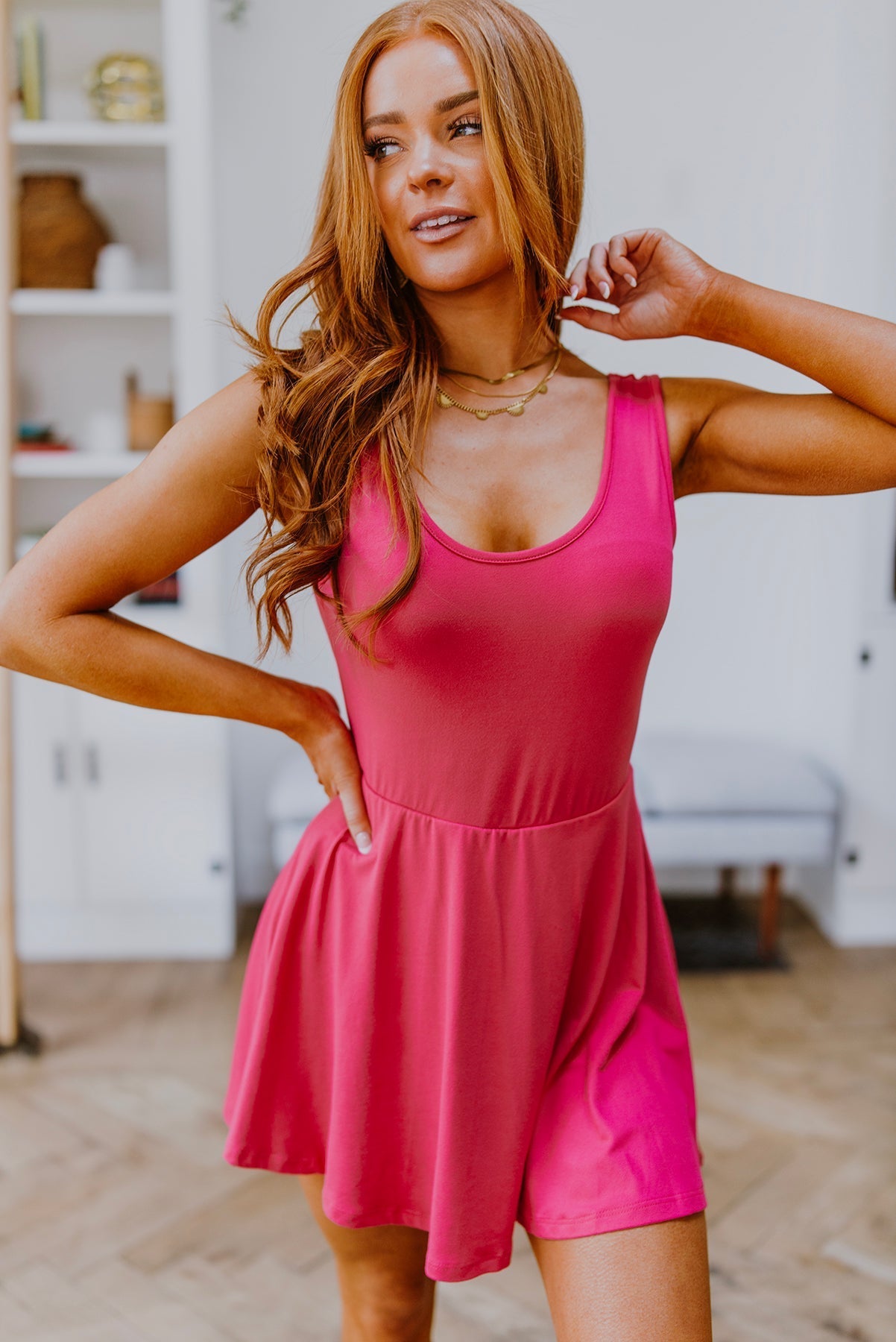 Vestido Skort Sin Mangas Think Pink