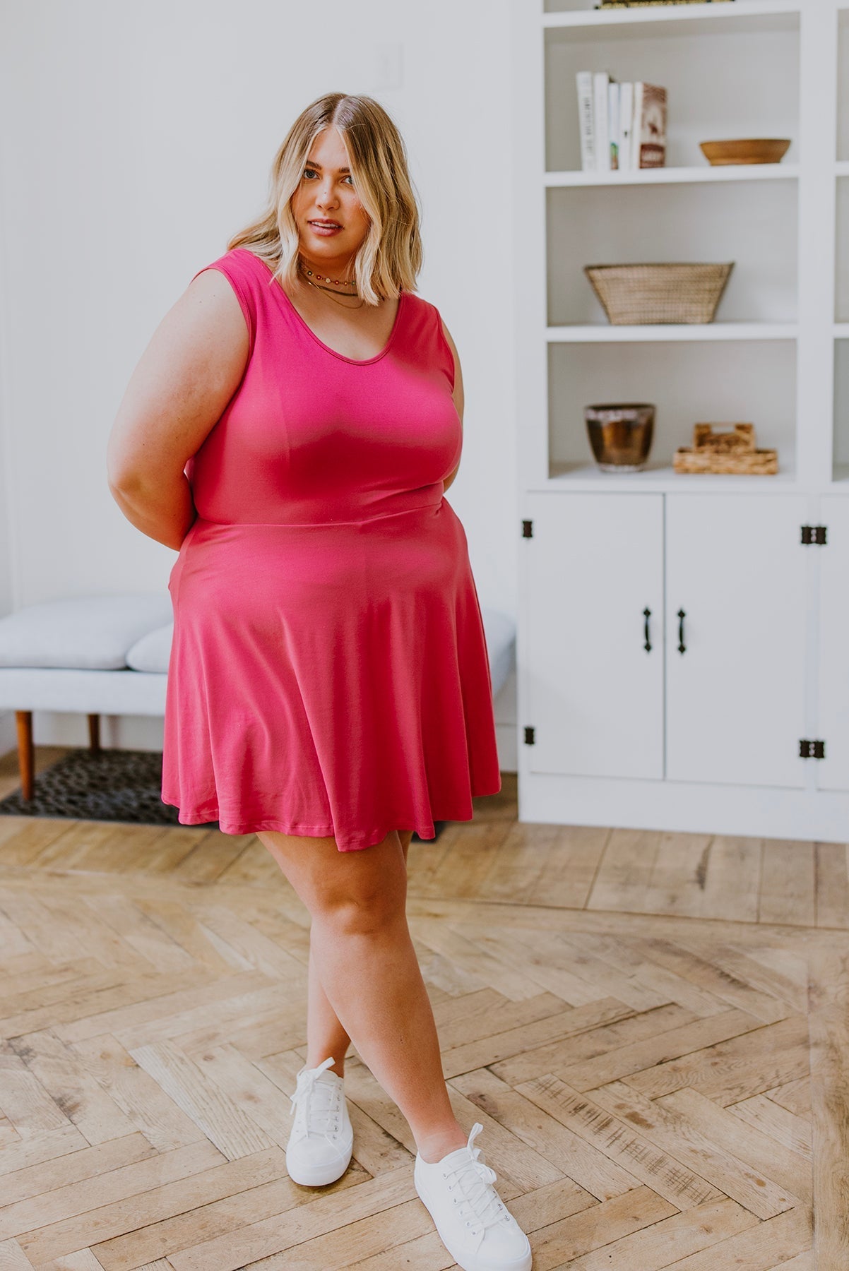 Vestido Skort Sin Mangas Think Pink