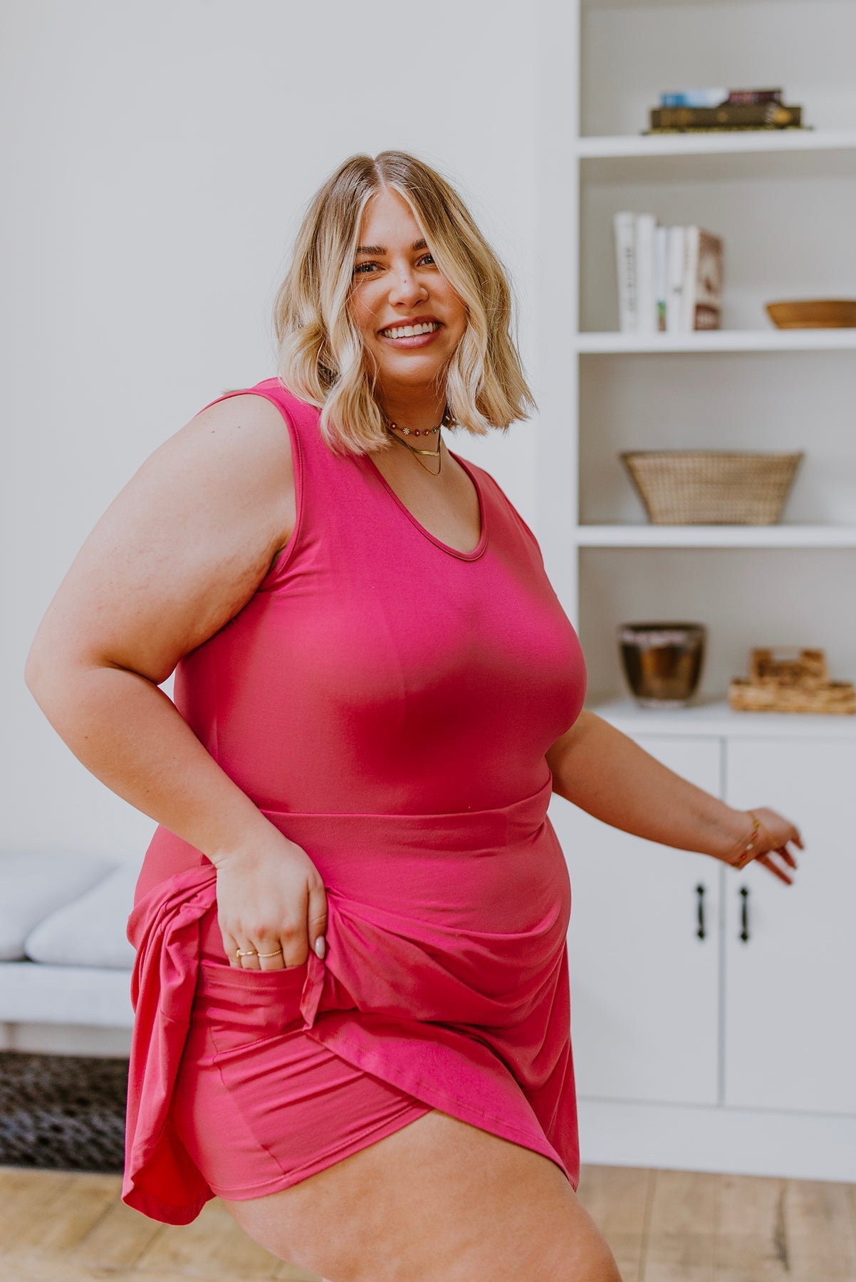 Vestido Skort Sin Mangas Think Pink