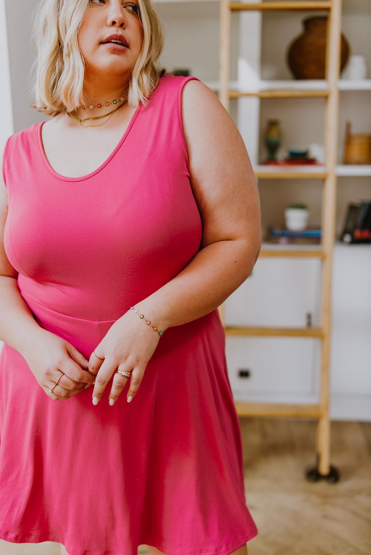 Vestido Skort Sin Mangas Think Pink