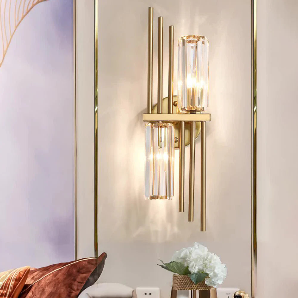 Tres apliques de cristal