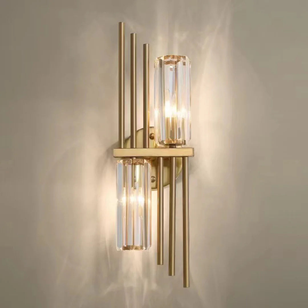 Tres apliques de cristal