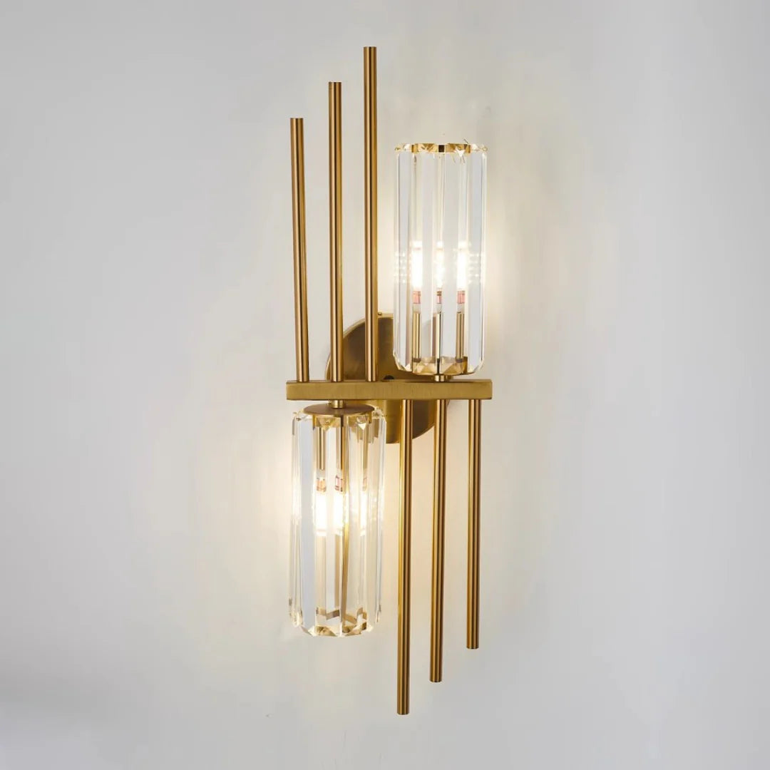 Tres apliques de cristal