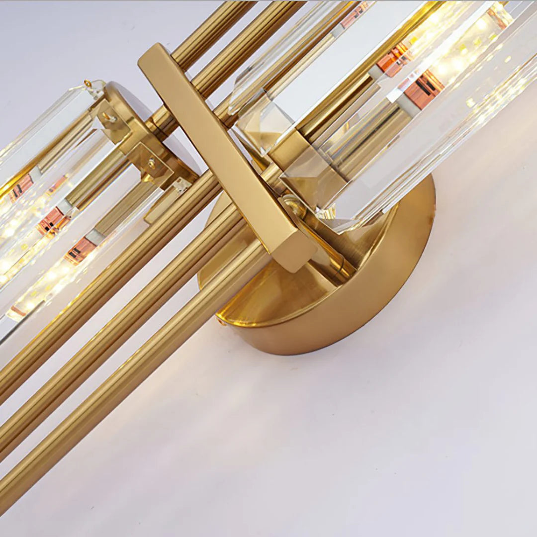Tres apliques de cristal