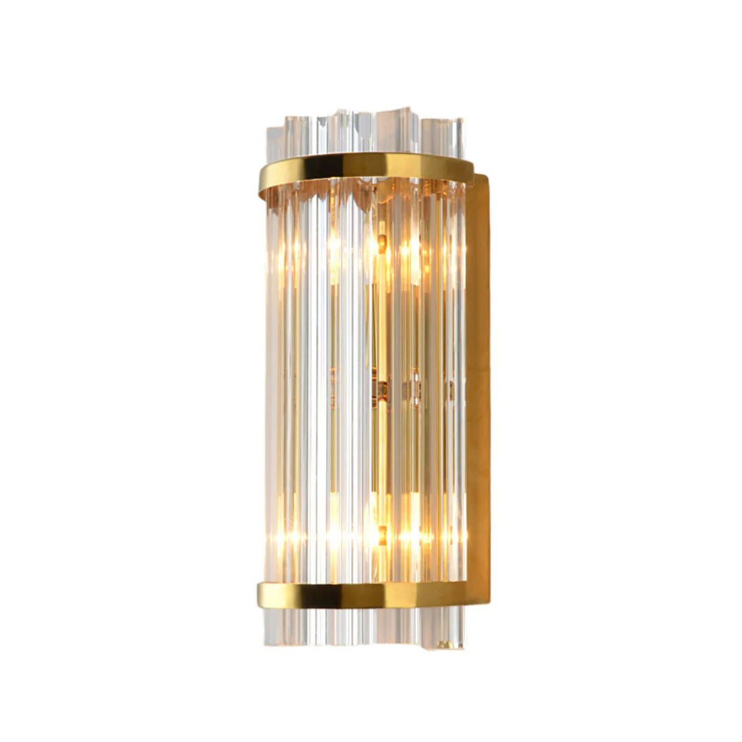 Lámpara de pared de varilla de cristal de tres lados